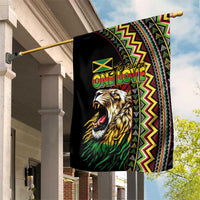 Jamaican Reggae-One Love Garden Flag Tribal African Pattern and Roaring Lion - Wonder Print Shop