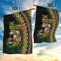 Jamaican Reggae-One Love Garden Flag Tribal African Pattern and Roaring Lion - Wonder Print Shop