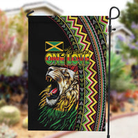 Jamaican Reggae-One Love Garden Flag Tribal African Pattern and Roaring Lion - Wonder Print Shop