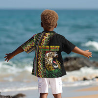Personalized Jamaican Reggae-One Love Kid Hawaiian Shirt Tribal African Pattern and Roaring Lion LT03