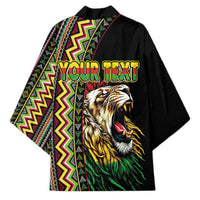 Personalized Jamaican Reggae-One Love Kimono Tribal African Pattern and Roaring Lion - Wonder Print Shop
