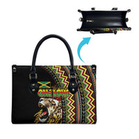 Jamaican Reggae-One Love Leather Bag Tribal African Pattern and Roaring Lion - Wonder Print Shop