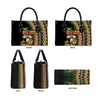 Jamaican Reggae-One Love Leather Bag Tribal African Pattern and Roaring Lion - Wonder Print Shop