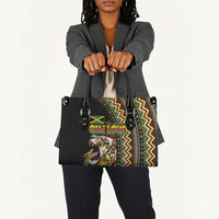 Jamaican Reggae-One Love Leather Bag Tribal African Pattern and Roaring Lion - Wonder Print Shop