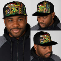 Jamaican Reggae-One Love Mesh Trucker Cap Tribal African Pattern and Roaring Lion - Wonder Print Shop