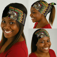 Jamaican Reggae-One Love Neck Gaiter Tribal African Pattern and Roaring Lion - Wonder Print Shop