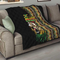 Jamaican Reggae-One Love Quilt Tribal African Pattern and Roaring Lion - Wonder Print Shop