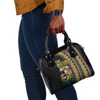 Jamaican Reggae-One Love Shoulder Handbag Tribal African Pattern and Roaring Lion - Wonder Print Shop