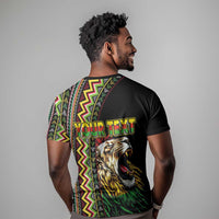 Personalized Jamaican Reggae-One Love T shirt Tribal African Pattern and Roaring Lion LT03