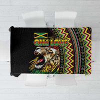 Jamaican Reggae-One Love Tablecloth Tribal African Pattern and Roaring Lion - Wonder Print Shop
