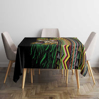 Jamaican Reggae-One Love Tablecloth Tribal African Pattern and Roaring Lion - Wonder Print Shop