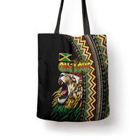 Jamaican Reggae-One Love Tote Bag Tribal African Pattern and Roaring Lion - Wonder Print Shop