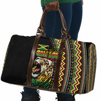 Jamaican Reggae-One Love Travel Bag Tribal African Pattern and Roaring Lion - Wonder Print Shop