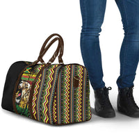 Jamaican Reggae-One Love Travel Bag Tribal African Pattern and Roaring Lion - Wonder Print Shop