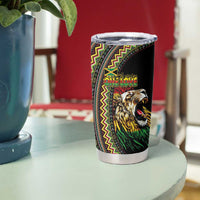 Jamaican Reggae-One Love Tumbler Cup Tribal African Pattern and Roaring Lion - Wonder Print Shop