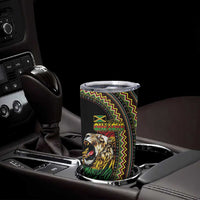 Jamaican Reggae-One Love Tumbler Cup Tribal African Pattern and Roaring Lion - Wonder Print Shop
