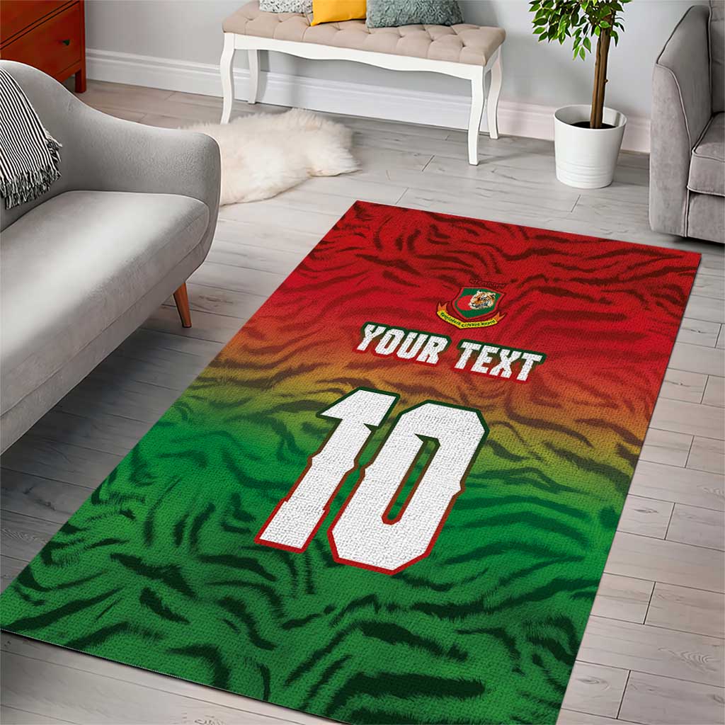Custom Bangladesh Cricket-The Tigers Area Rug