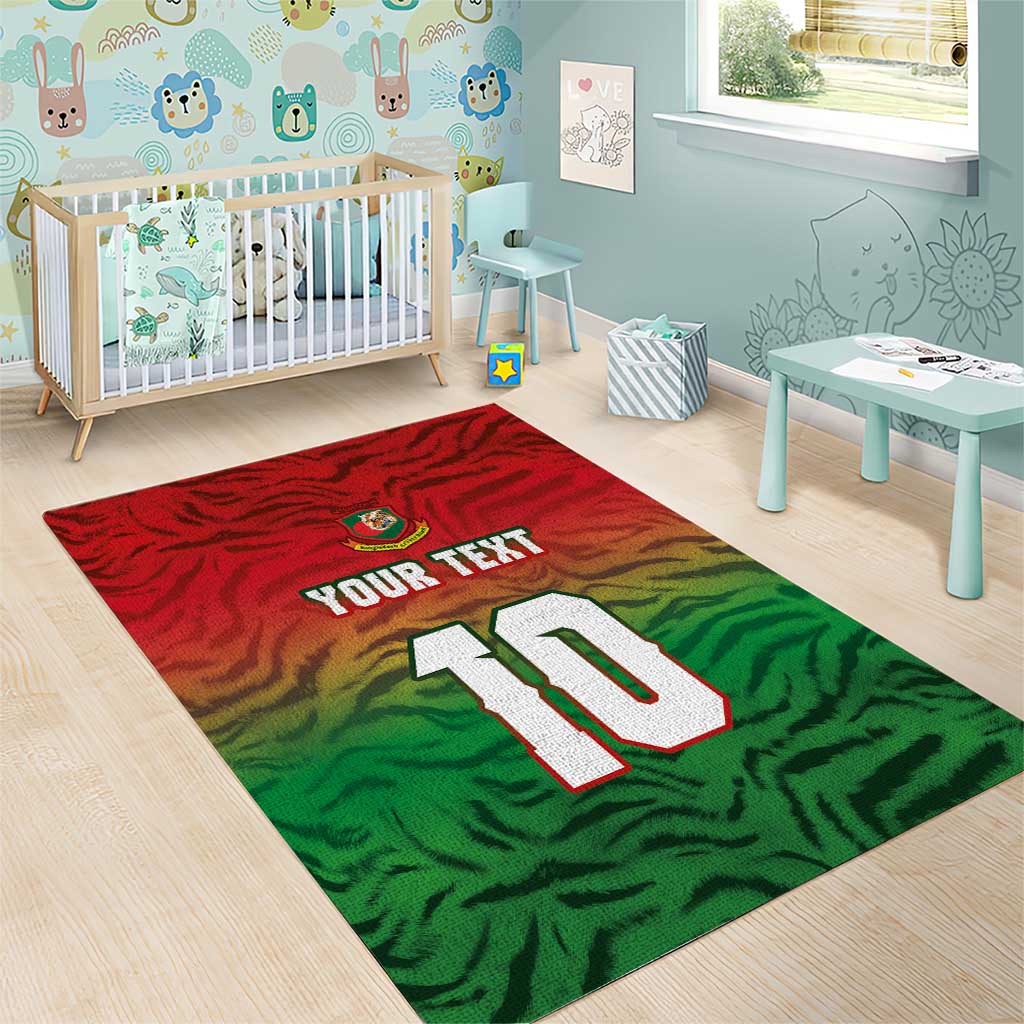 Custom Bangladesh Cricket-The Tigers Area Rug