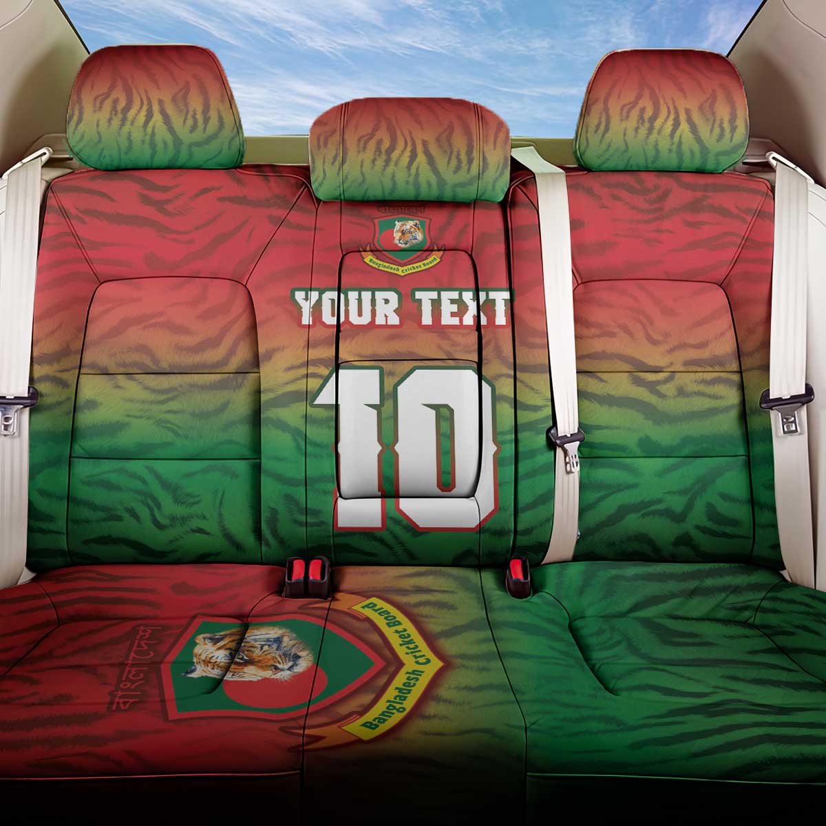 Custom Bangladesh Cricket-The Tigers Back Car Seat Cover