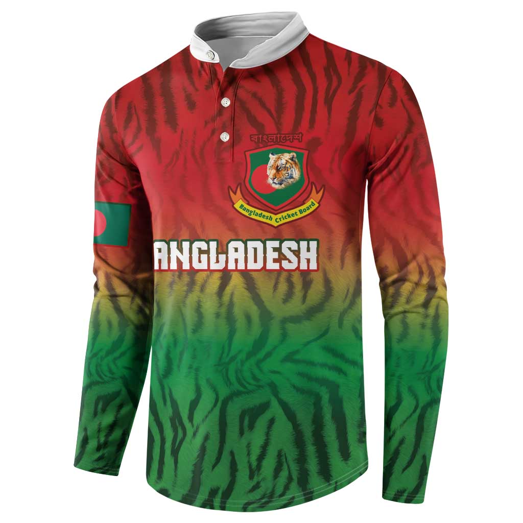 Custom Bangladesh Cricket-The Tigers Button Sweatshirt