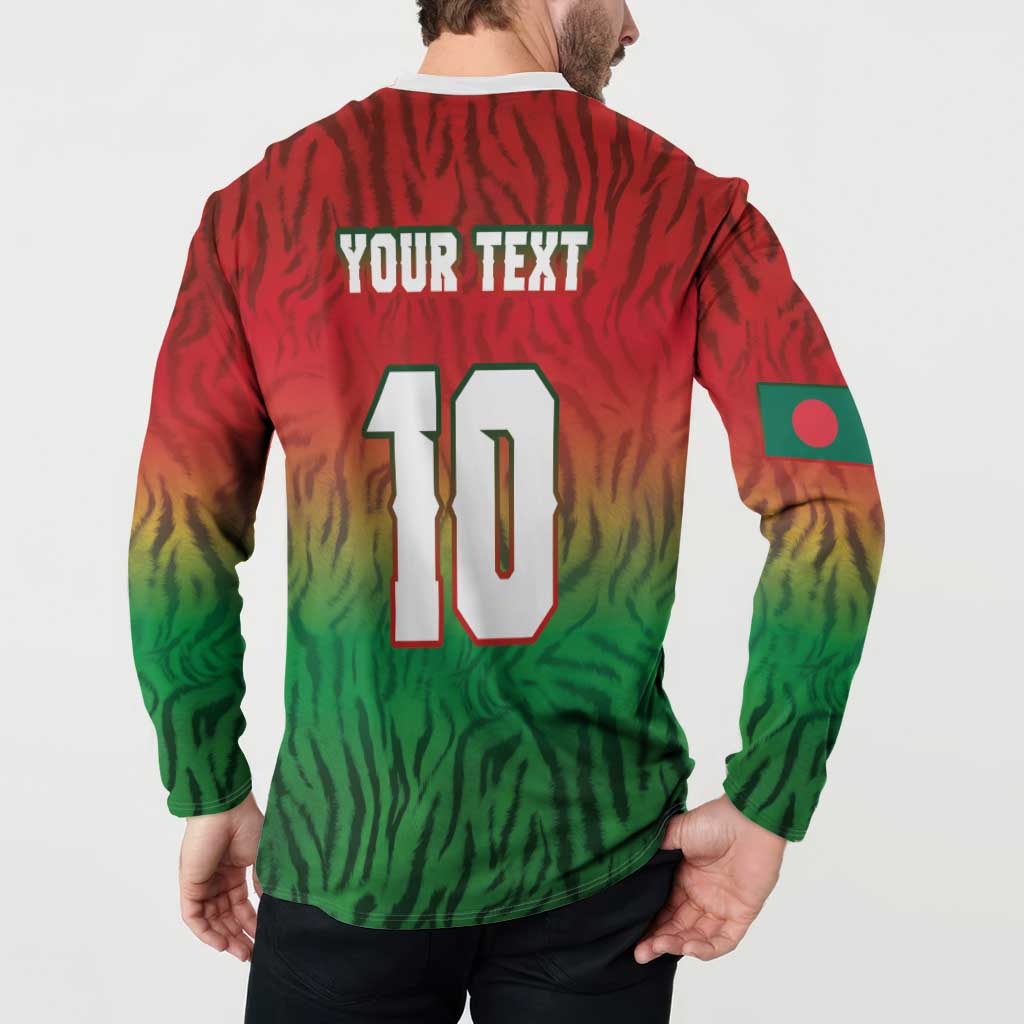 Custom Bangladesh Cricket-The Tigers Button Sweatshirt