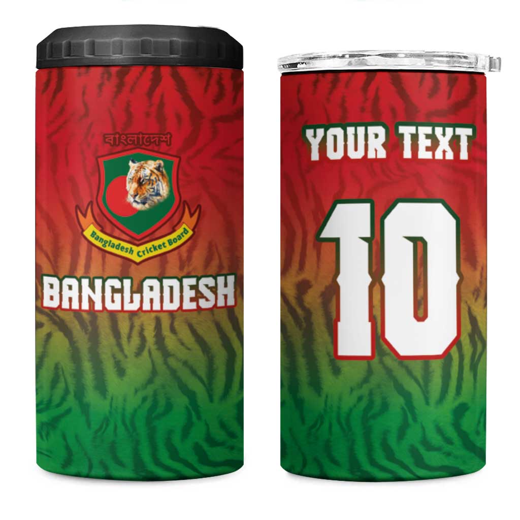 Custom Bangladesh Cricket-The Tigers 4 in 1 Can Cooler Tumbler