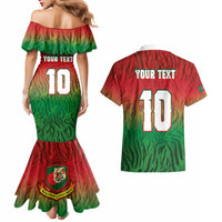 Custom Bangladesh Cricket-The Tigers Couples Matching Mermaid Dress and Hawaiian Shirt