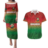 Custom Bangladesh Cricket-The Tigers Couples Matching Puletasi and Hawaiian Shirt