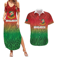 Custom Bangladesh Cricket-The Tigers Couples Matching Summer Maxi Dress and Hawaiian Shirt