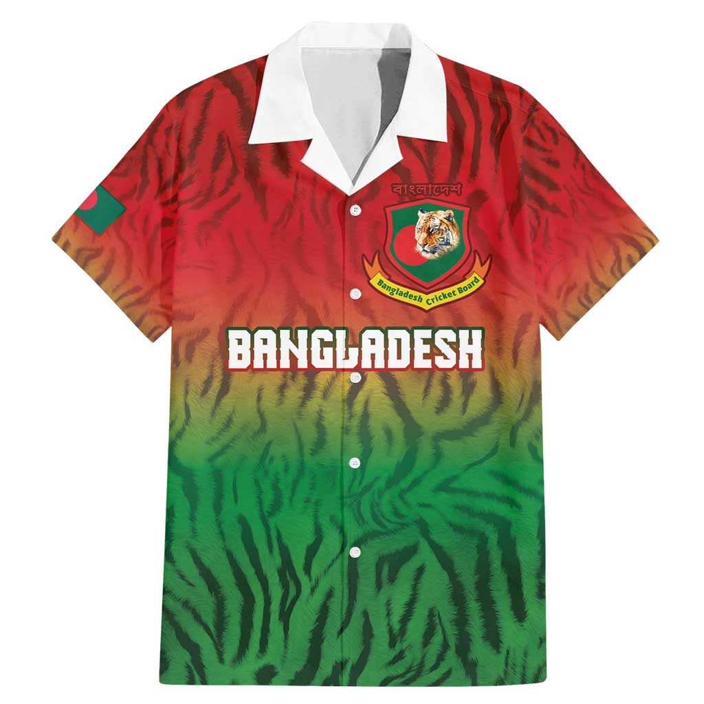 Custom Bangladesh Cricket-The Tigers Family Matching Mermaid Dress and Hawaiian Shirt