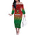 Custom Bangladesh Cricket-The Tigers Family Matching Off The Shoulder Long Sleeve Dress and Hawaiian Shirt