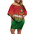 Custom Bangladesh Cricket-The Tigers Family Matching Off Shoulder Short Dress and Hawaiian Shirt