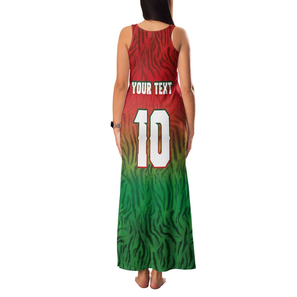 Custom Bangladesh Cricket-The Tigers Family Matching Tank Maxi Dress and Hawaiian Shirt