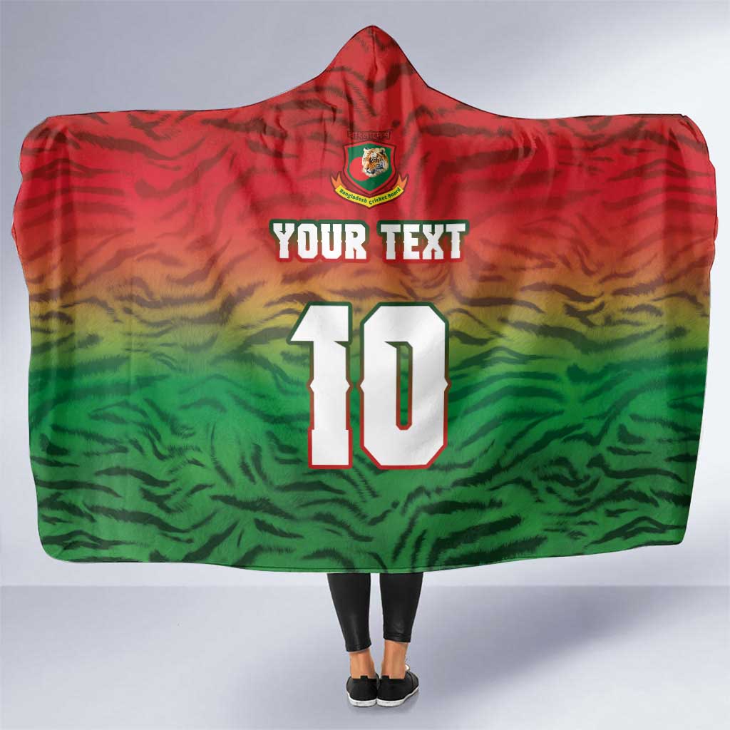 Custom Bangladesh Cricket-The Tigers Hooded Blanket