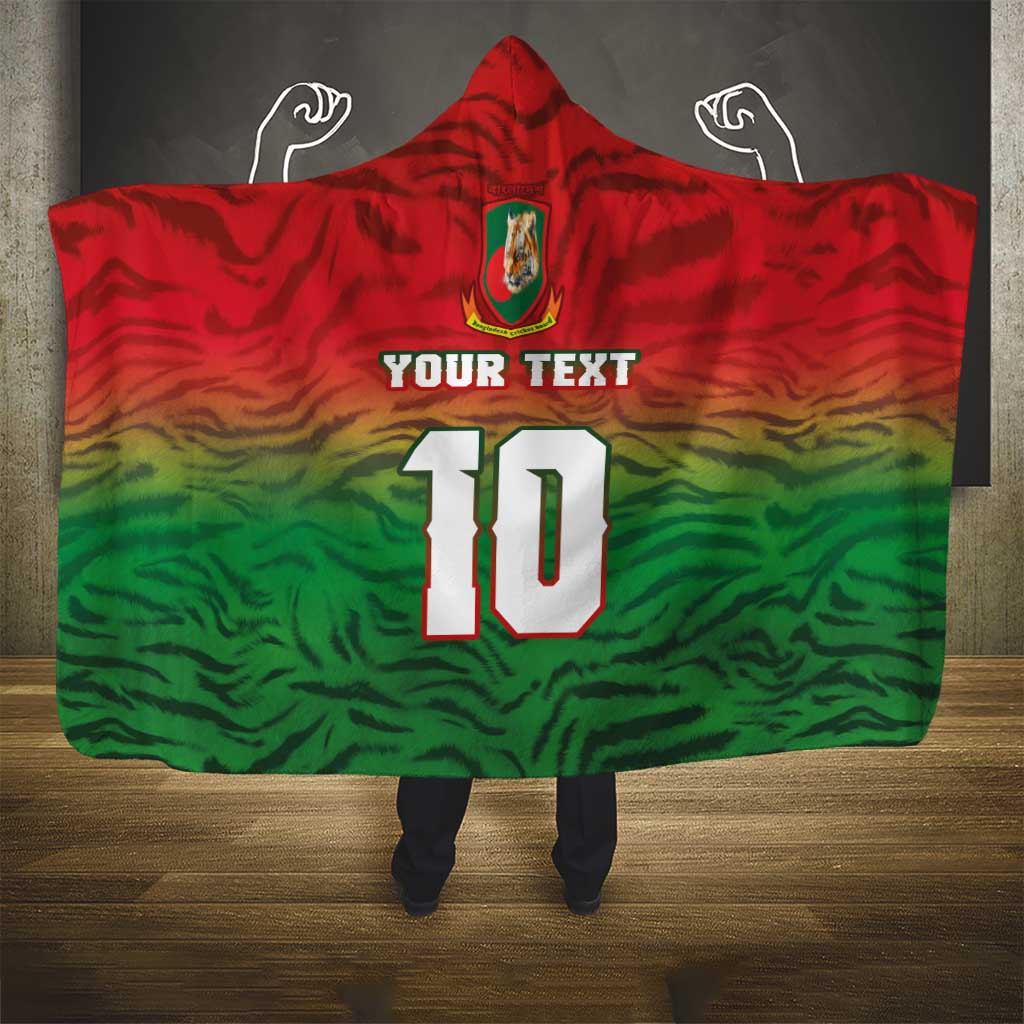 Custom Bangladesh Cricket-The Tigers Hooded Blanket