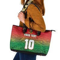 Custom Bangladesh Cricket-The Tigers Leather Tote Bag