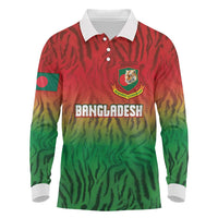 Custom Bangladesh Cricket-The Tigers Long Sleeve Polo Shirt