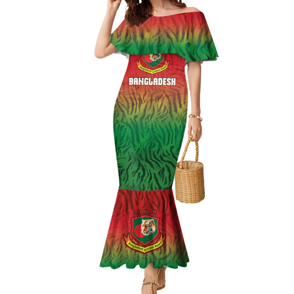 Custom Bangladesh Cricket-The Tigers Mermaid Dress