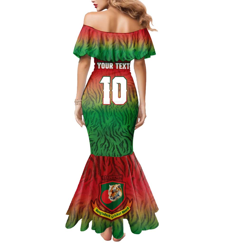 Custom Bangladesh Cricket-The Tigers Mermaid Dress