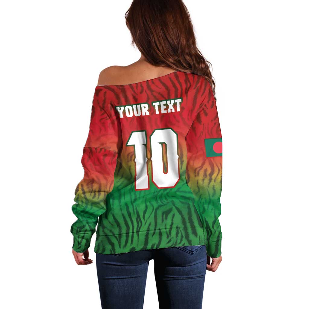 Custom Bangladesh Cricket-The Tigers Off Shoulder Sweater