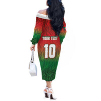 Custom Bangladesh Cricket-The Tigers Off The Shoulder Long Sleeve Dress
