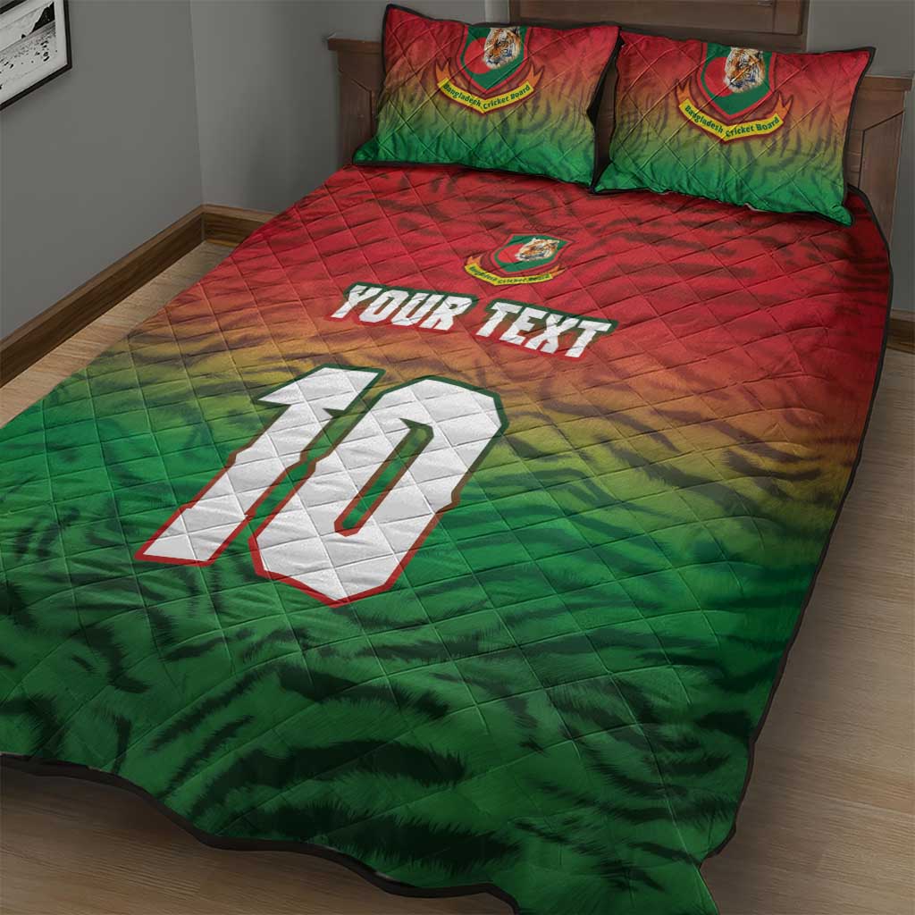 Custom Bangladesh Cricket-The Tigers Quilt Bed Set