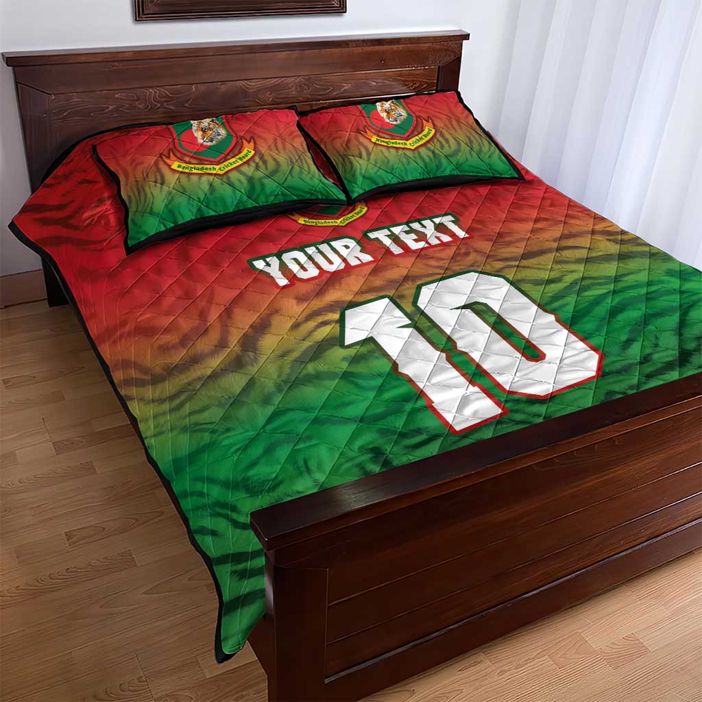 Custom Bangladesh Cricket-The Tigers Quilt Bed Set