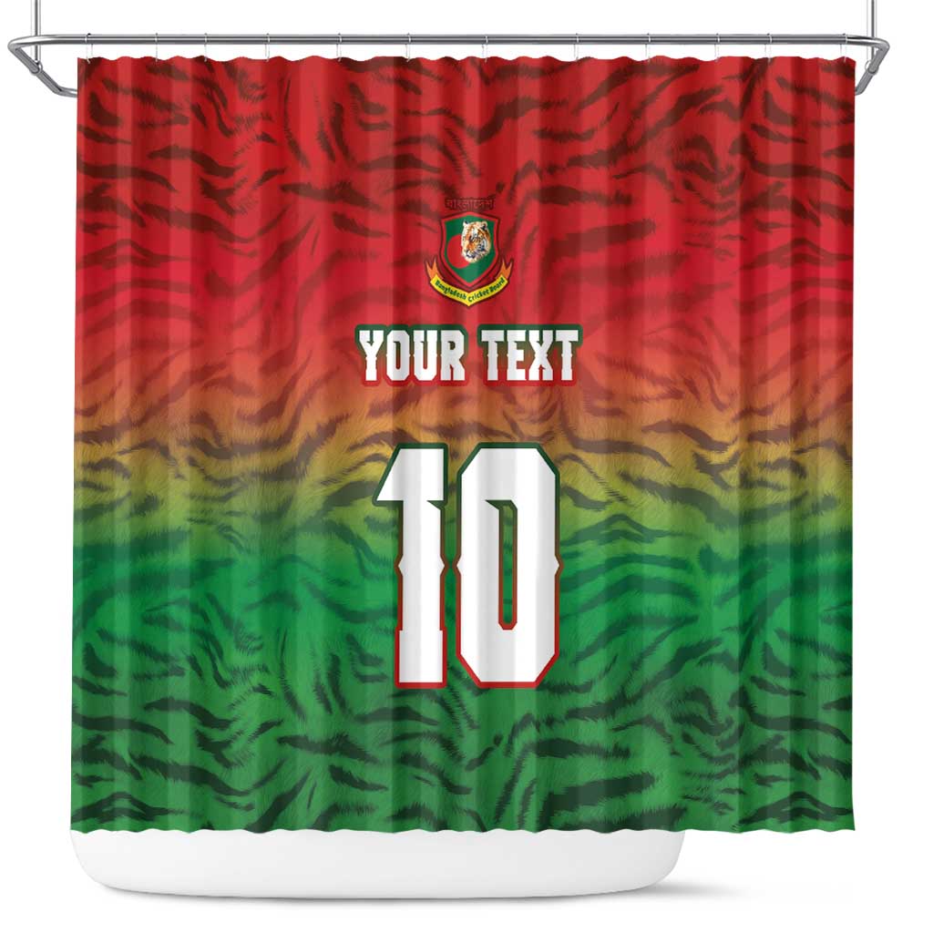 Custom Bangladesh Cricket-The Tigers Shower Curtain