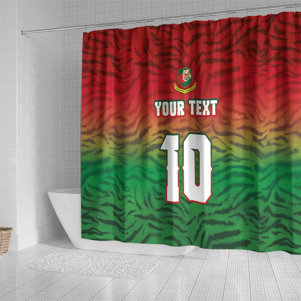 Custom Bangladesh Cricket-The Tigers Shower Curtain