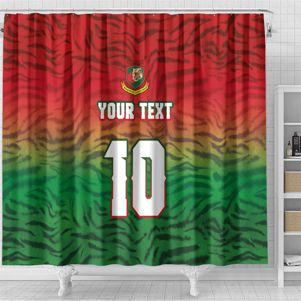 Custom Bangladesh Cricket-The Tigers Shower Curtain