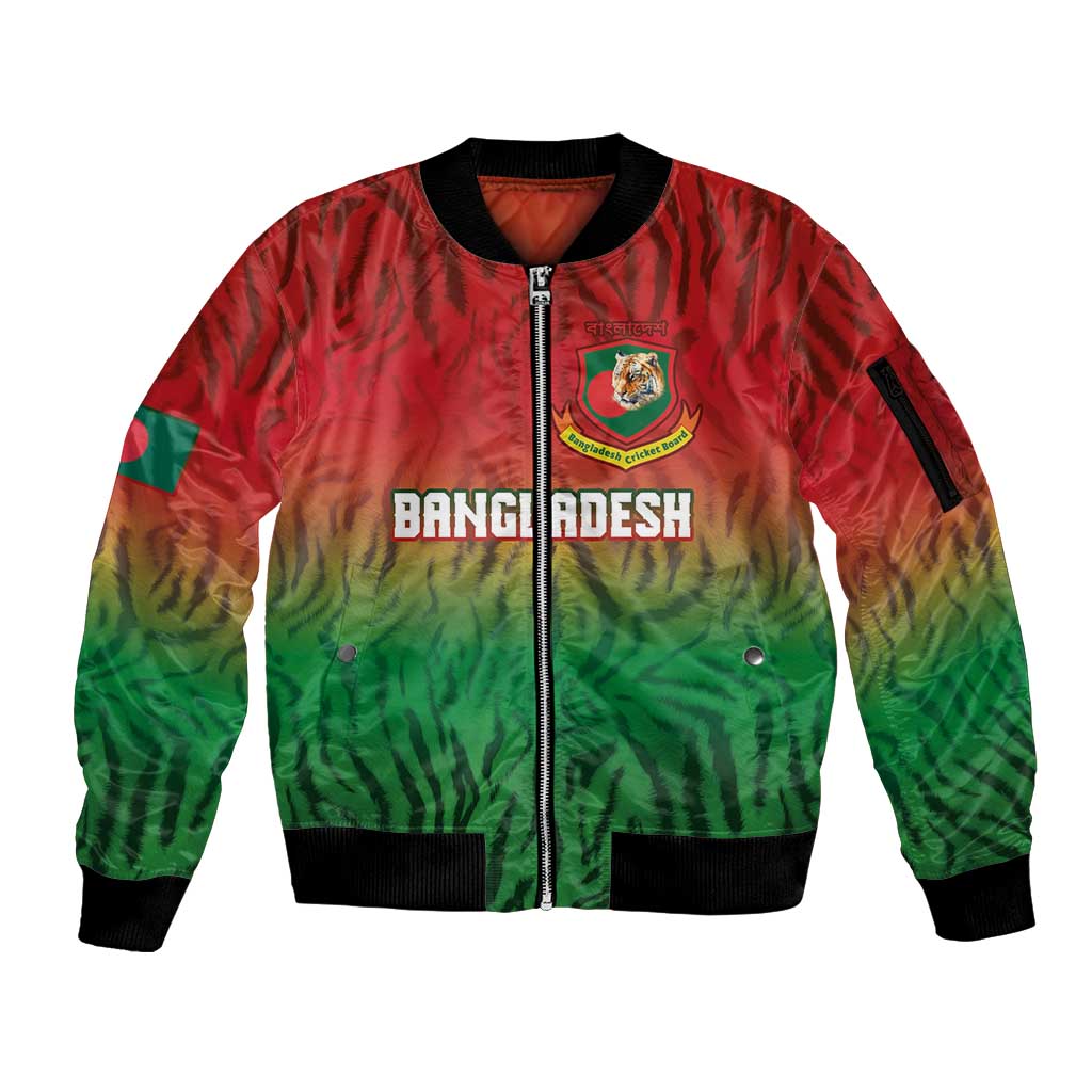 Custom Bangladesh Cricket-The Tigers Sleeve Zip Bomber Jacket