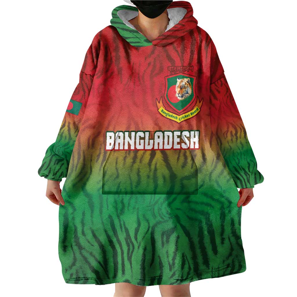 Custom Bangladesh Cricket-The Tigers Wearable Blanket Hoodie