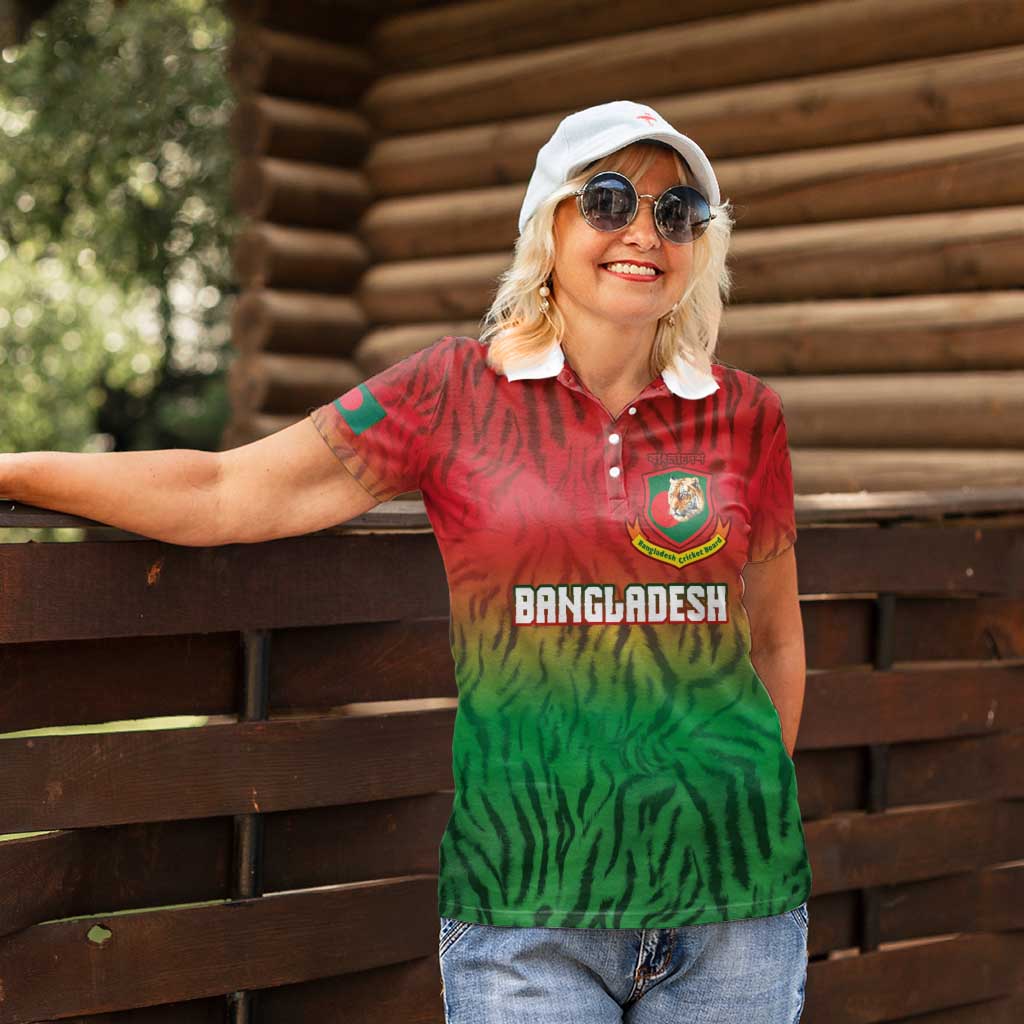Custom Bangladesh Cricket-The Tigers Women Polo Shirt