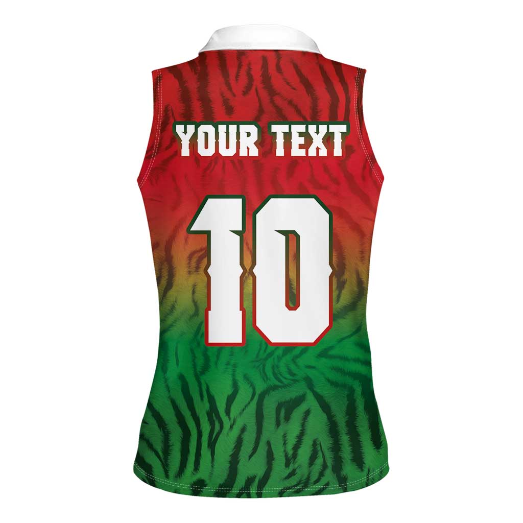 Custom Bangladesh Cricket-The Tigers Women Sleeveless Polo Shirt